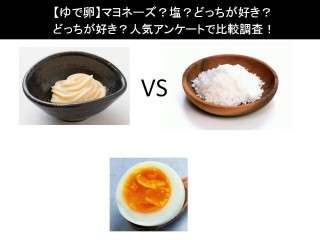 【ゆで卵】マヨネーズ？塩？どっちが好き？