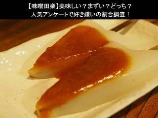 【味噌田楽】美味しい？まずい？どっち？
