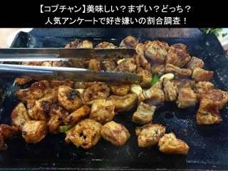 【コプチャン】美味しい？まずい？どっち？人気アンケートで好き嫌いの割合調査！